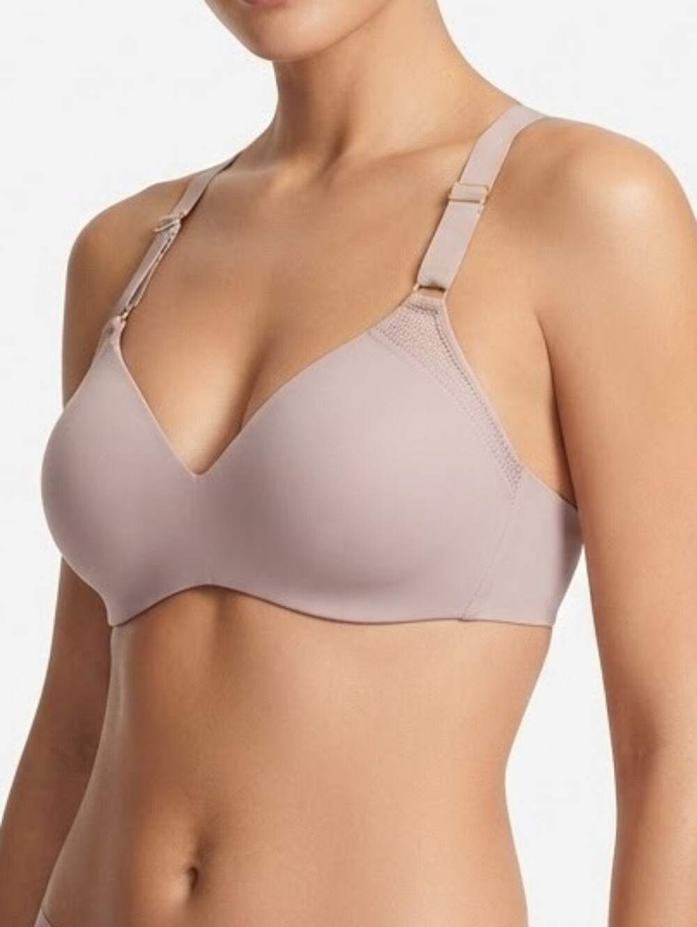 Warners 38B Taupe Neutral Contour Wirefree Comfort Bra Light Lined